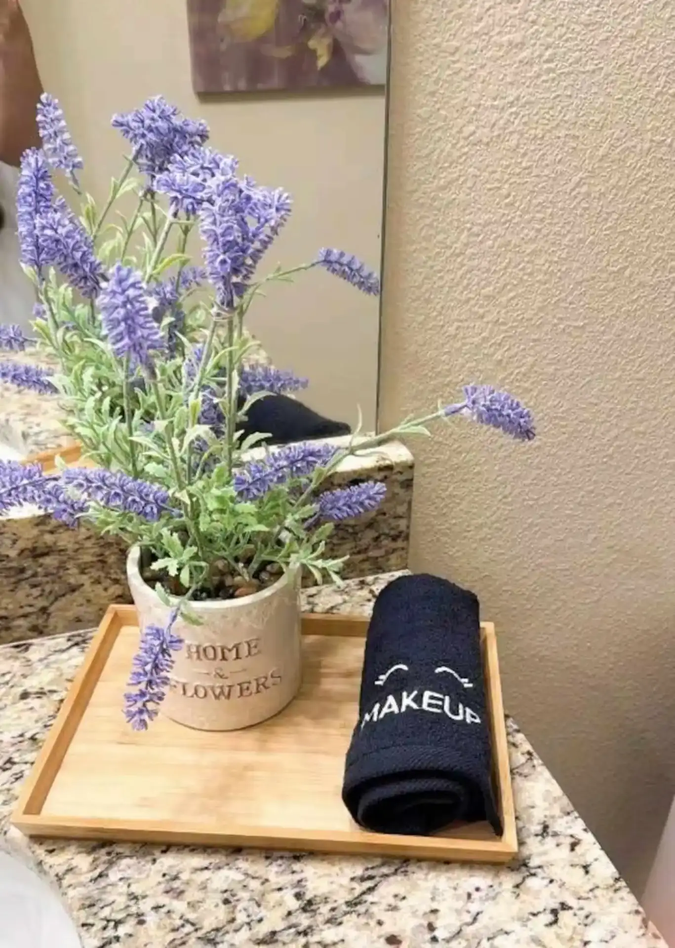 Bathroom vanity decor detail
