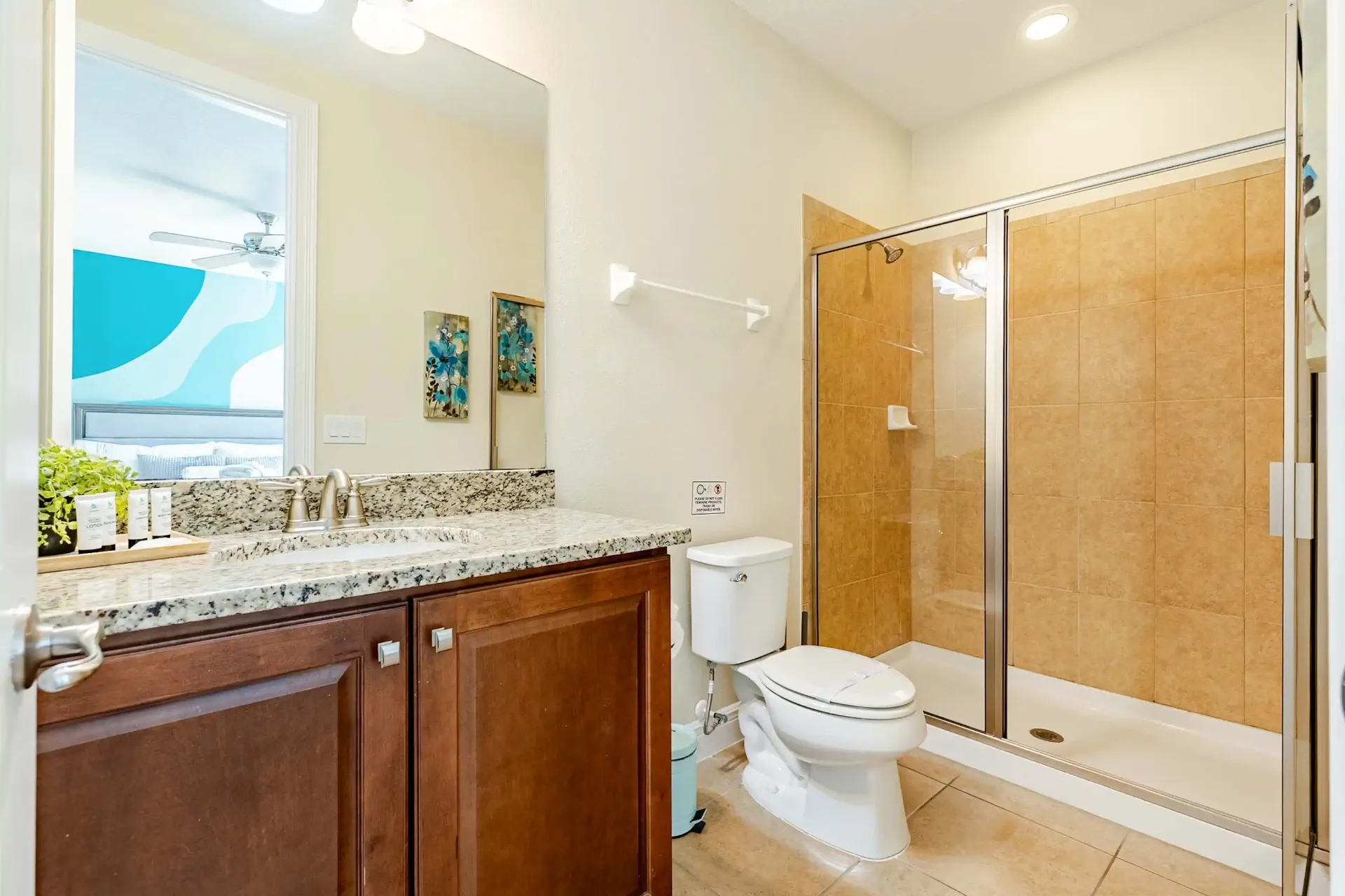 Guest bathroom with shower