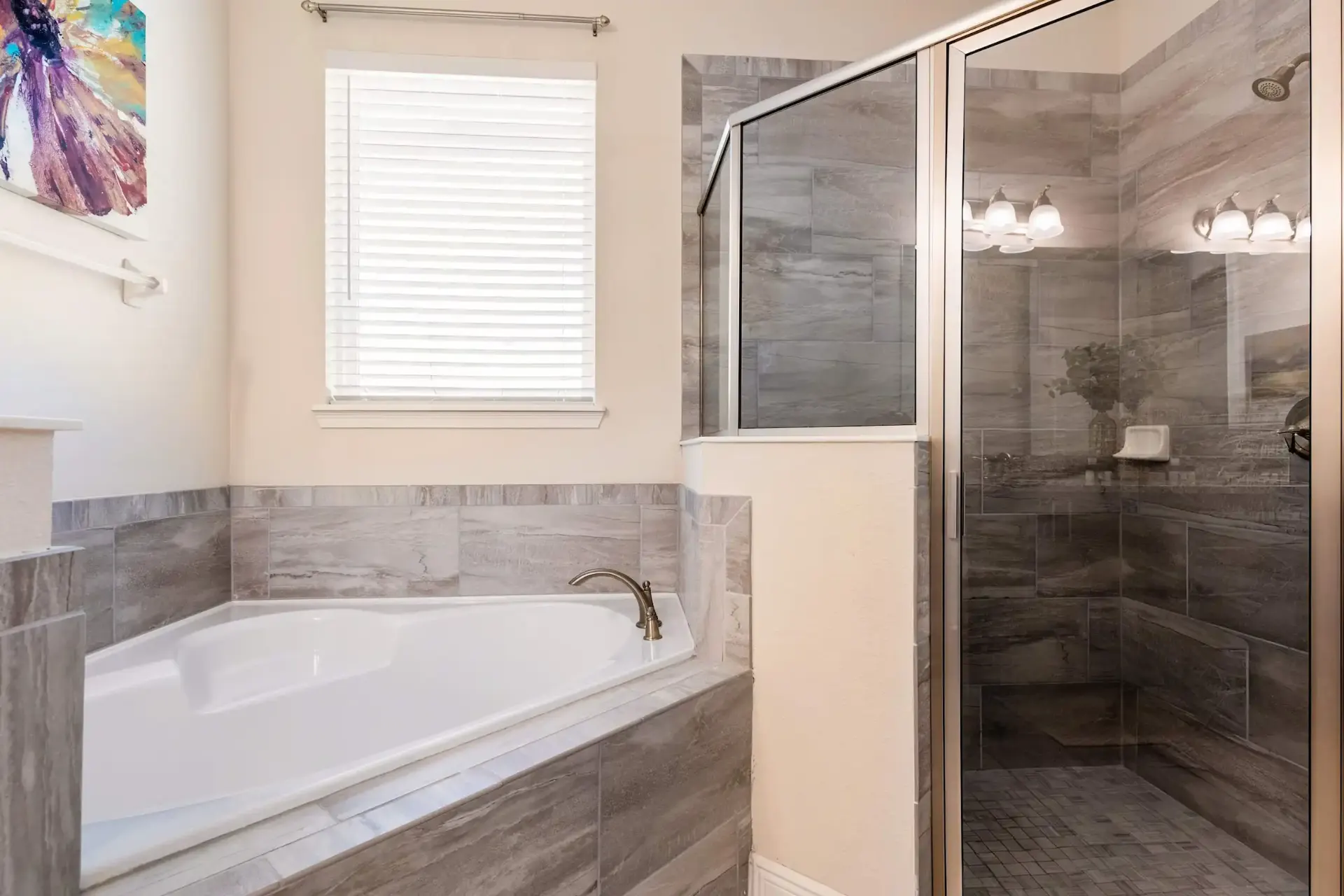Accessible shower with bench