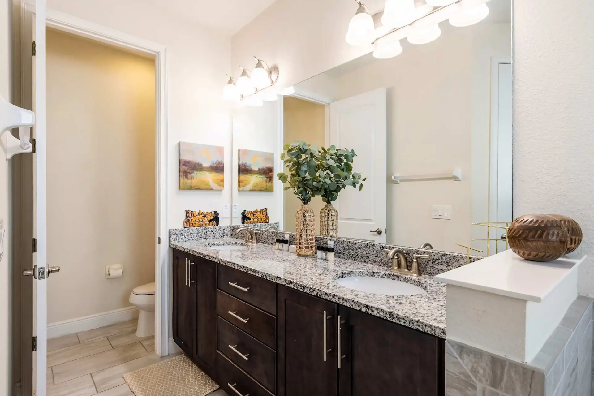 Soaking tub with tile surround
