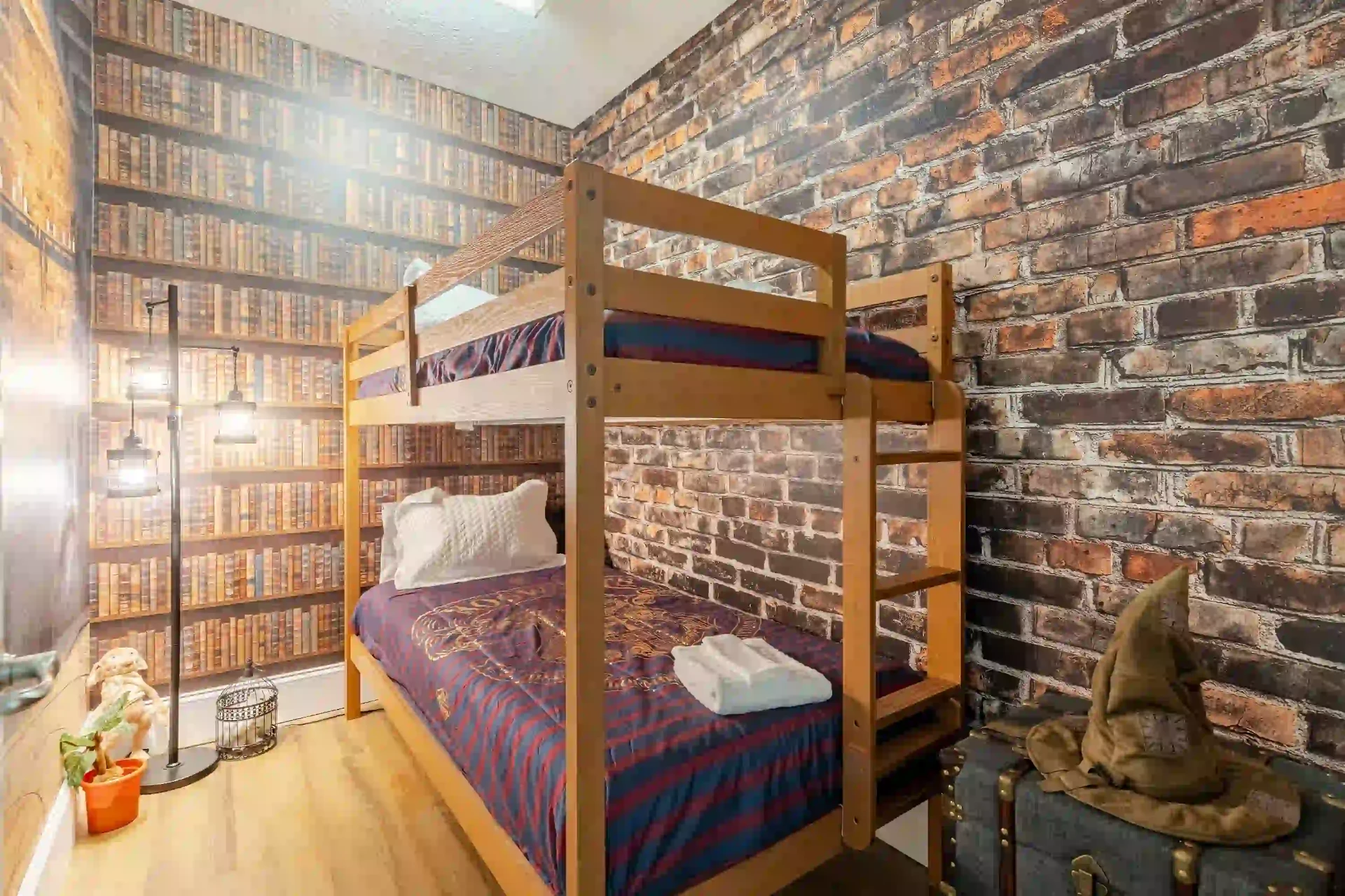 wellness retreat bedroom harry potter library bunk beds orlando