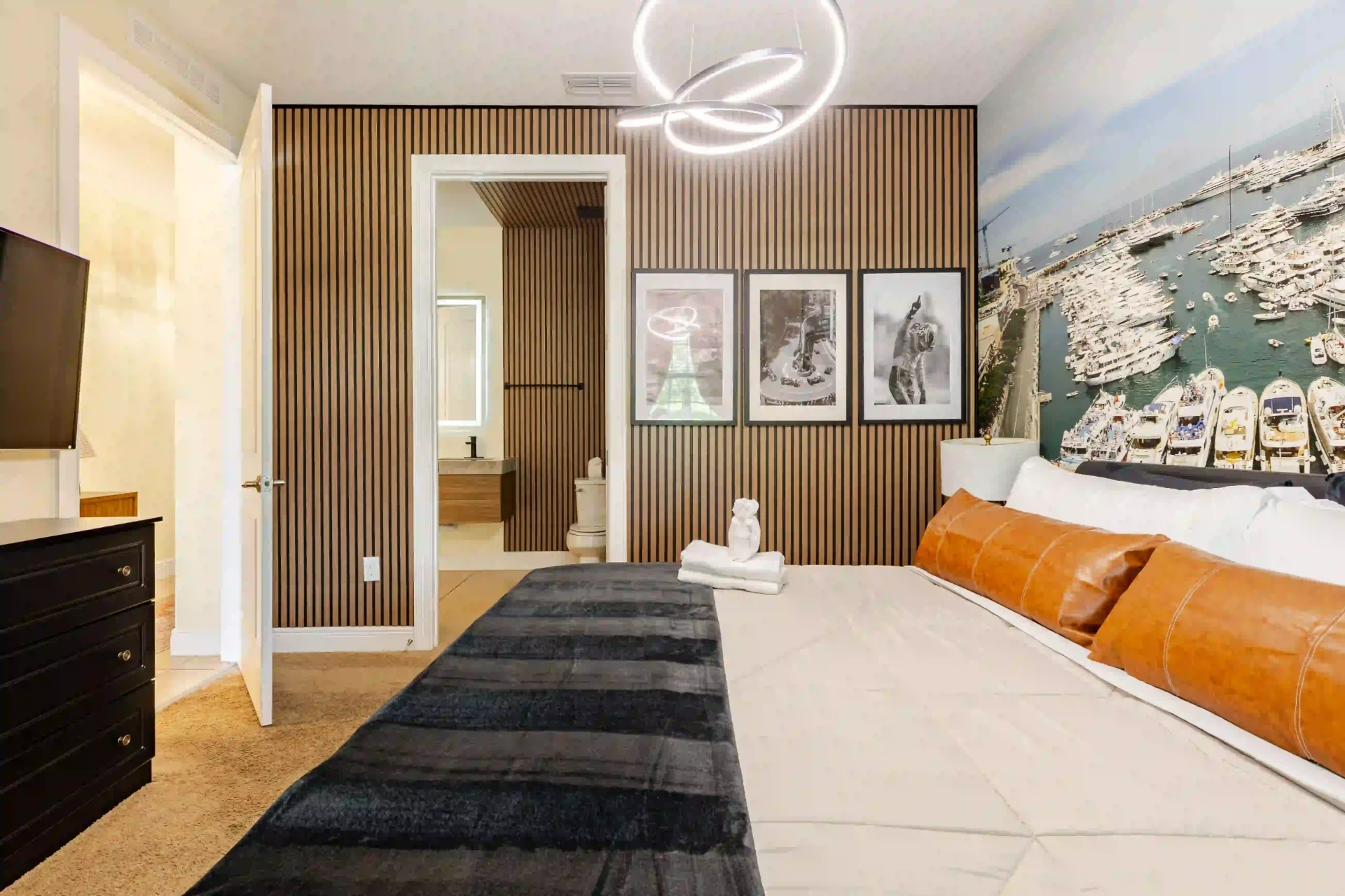 wellness retreat bedroom monaco marina ensuite king bed orlando