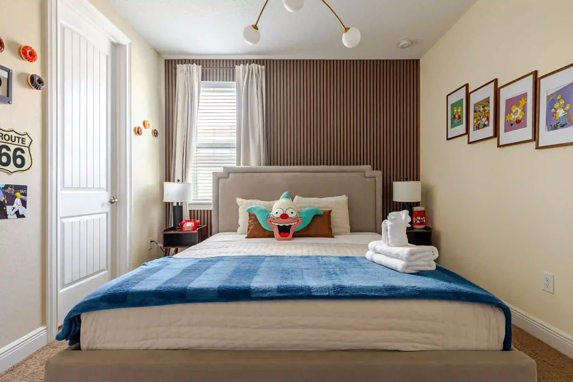 wellness retreat bedroom simpsons king bed route66 orlando